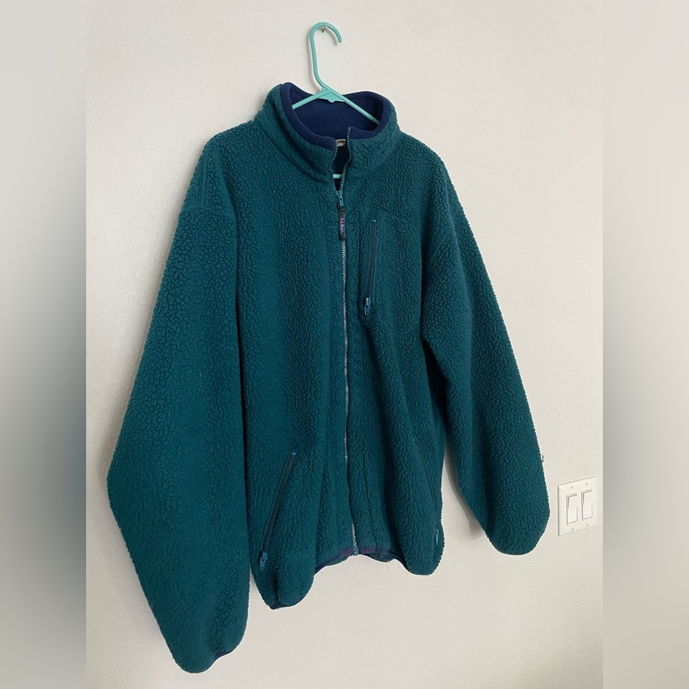 Mens tall large L.L.Bean Sherpa zip